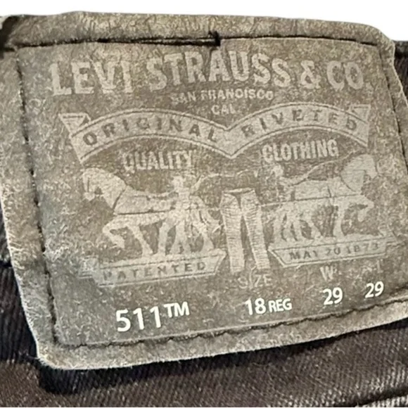 Levi’s 511 Slim Black Jeans – Young Men’s  (29x29) - Picture 2 of 5